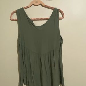 Green blouse tank top